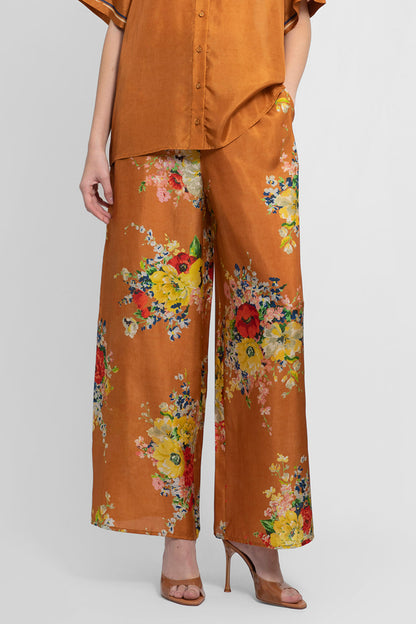 ZIMMERMANN WOMAN ORANGE TROUSERS