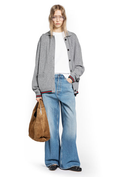 Wool Cashmere Cardigan with Web