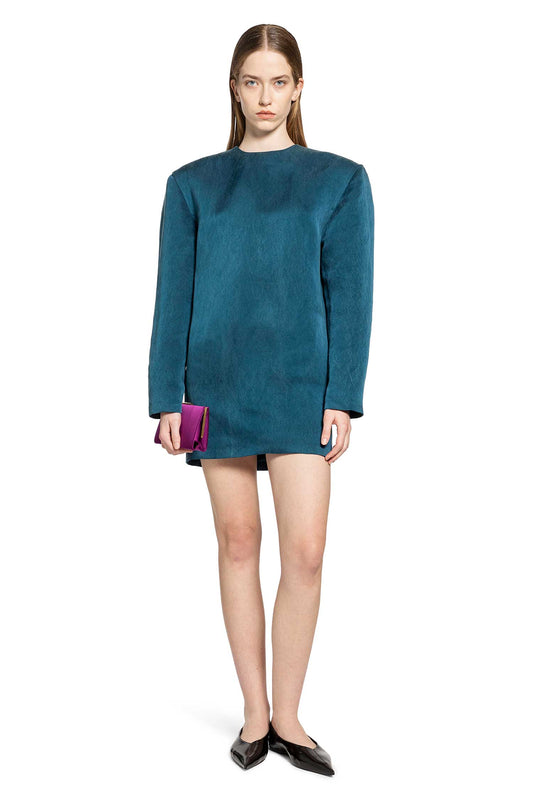 Boxy Dress in Stonewash Silk Satin