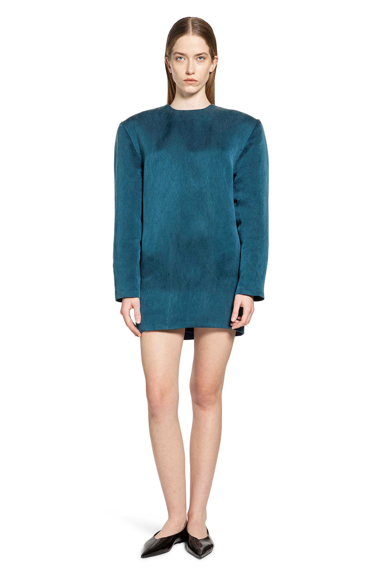 Boxy Dress in Stonewash Silk Satin