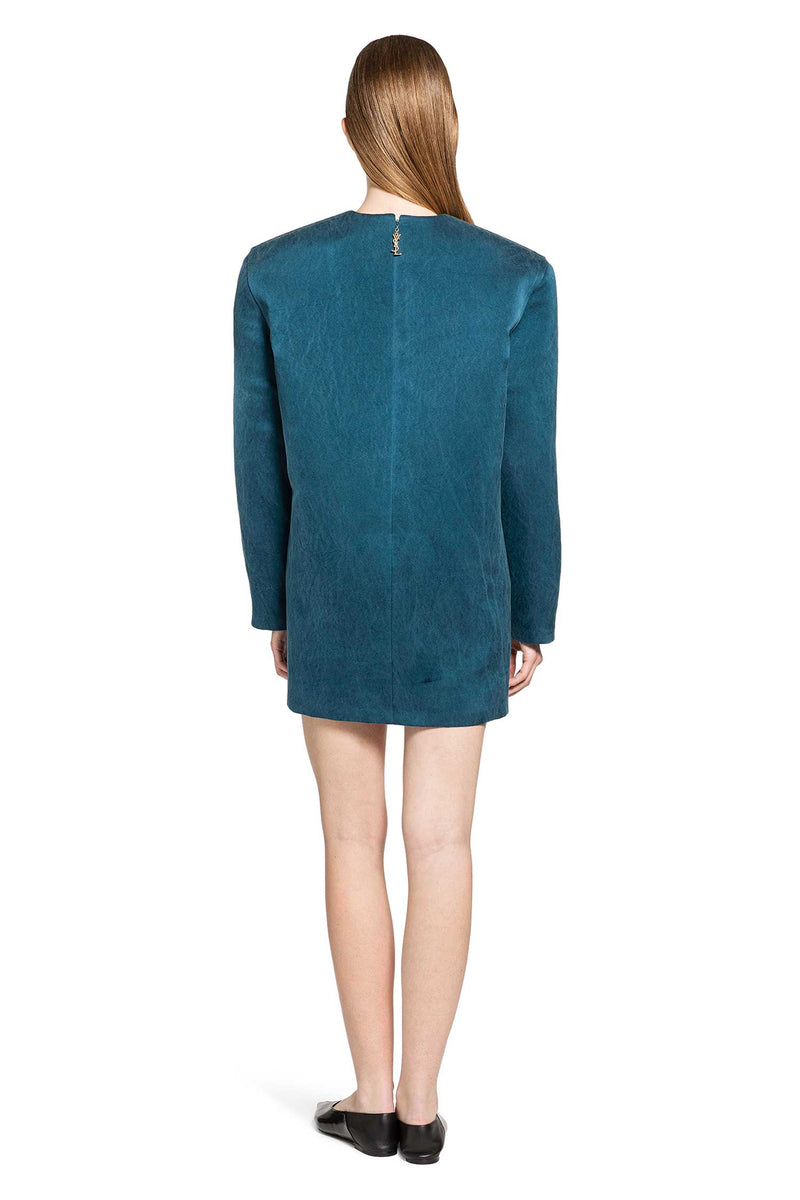 Boxy Dress in Stonewash Silk Satin