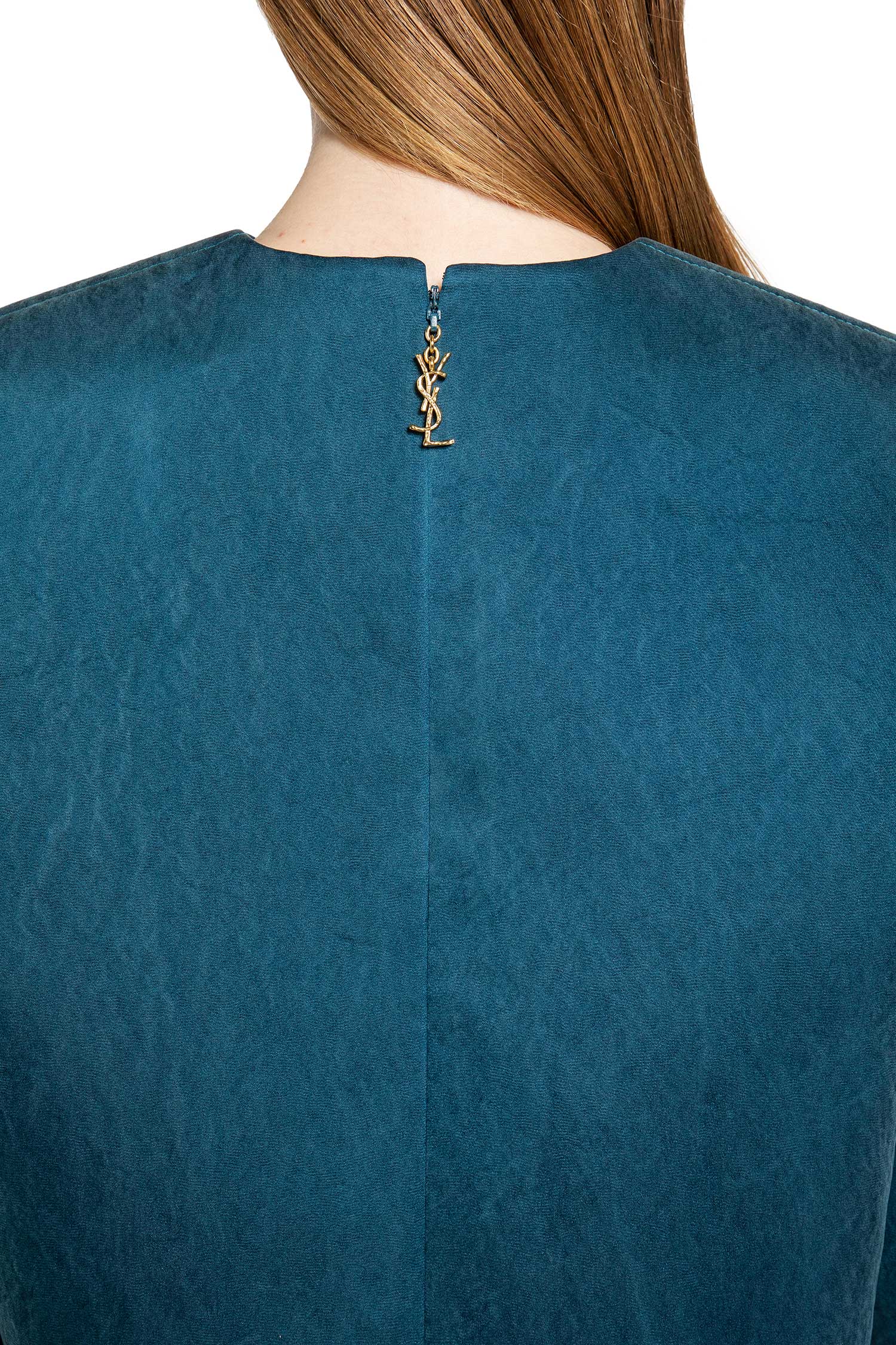 Boxy Dress in Stonewash Silk Satin