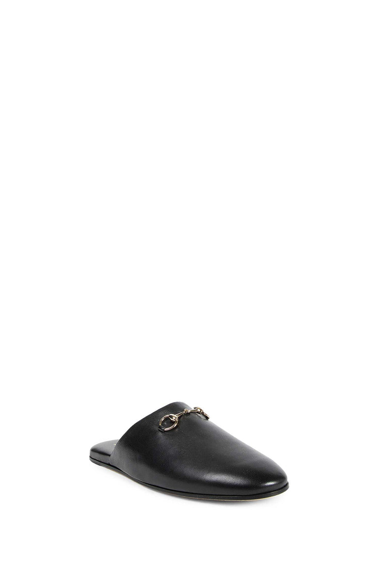 Leather Horsebit Slippers