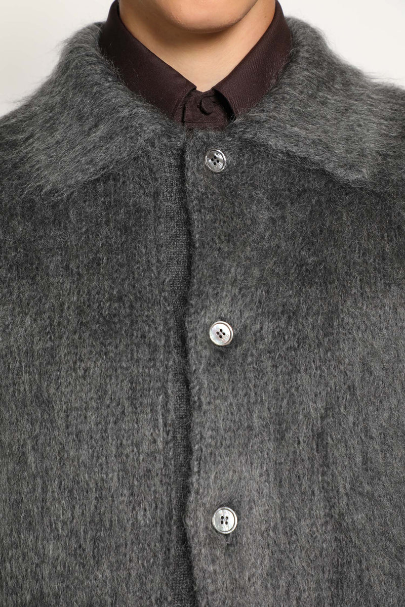 Brushed Wool Mohair Cardigan