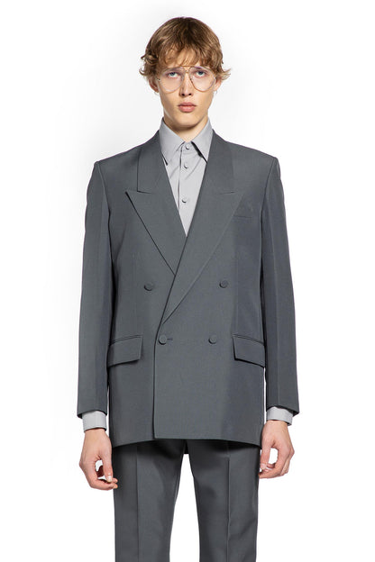 Double-Breasted Twill Blazer
