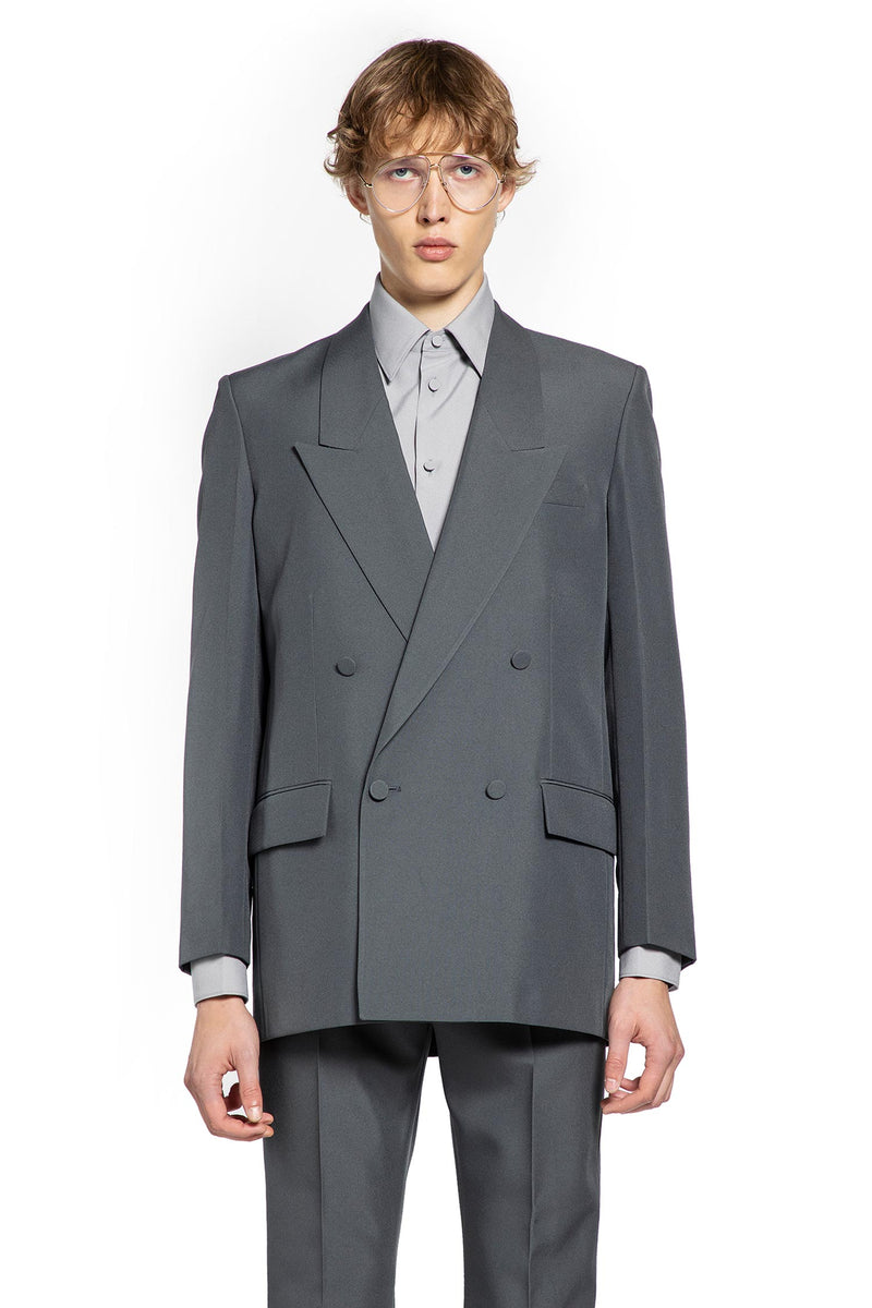 Double-Breasted Twill Blazer