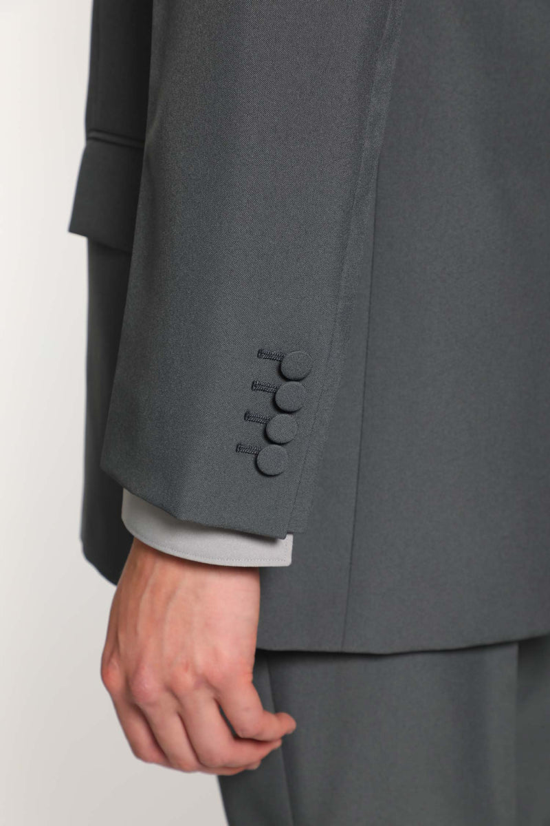 Double-Breasted Twill Blazer