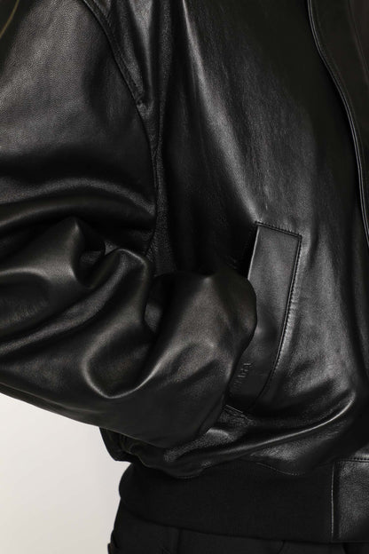Lamb Leather & Cotton Blouson