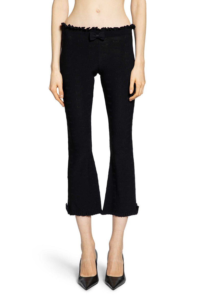 Flared Capri Pants in girly goth knit