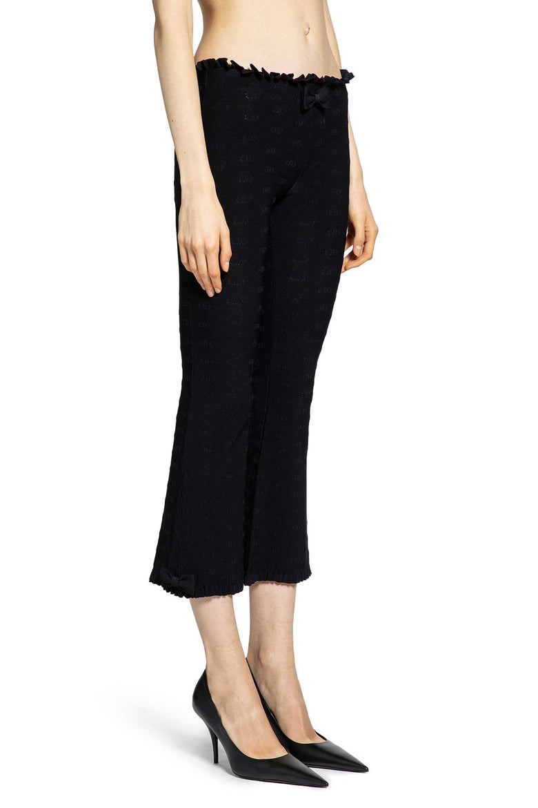 Flared Capri Pants in girly goth knit