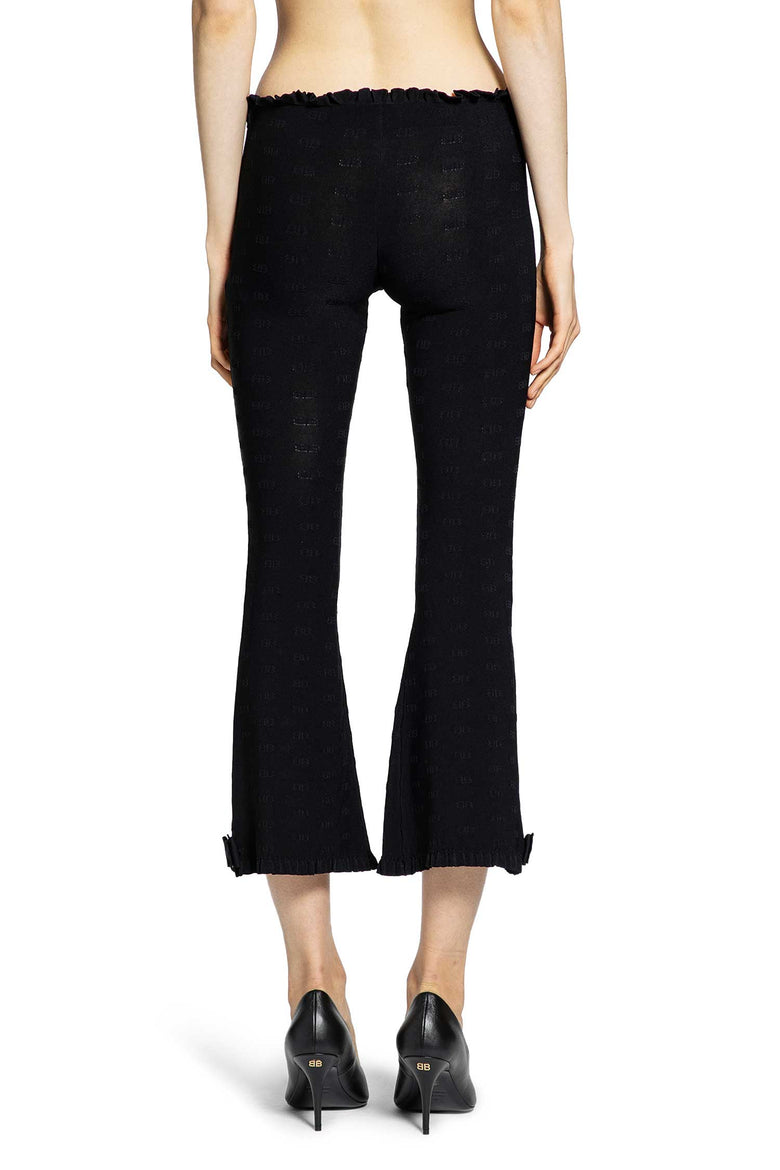 BALENCIAGA Flared Capri Pants in girly goth knit woman