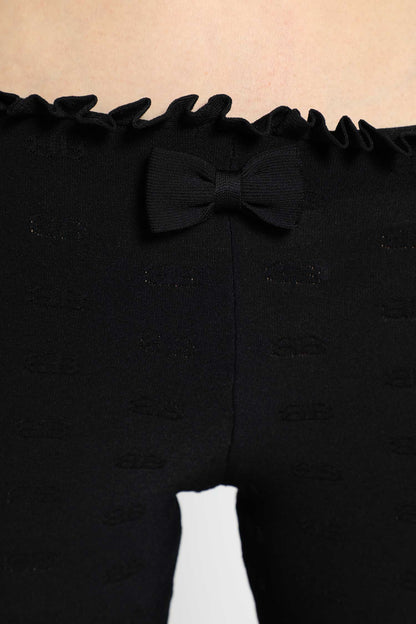 Flared Capri Pants in girly goth knit