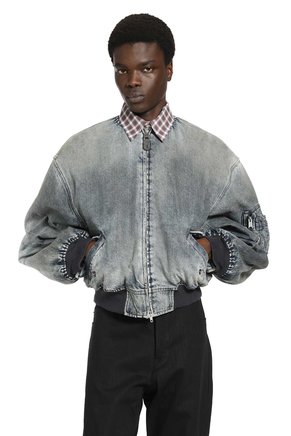 BALENCIAGA Standard Denim Bomber Jacket man