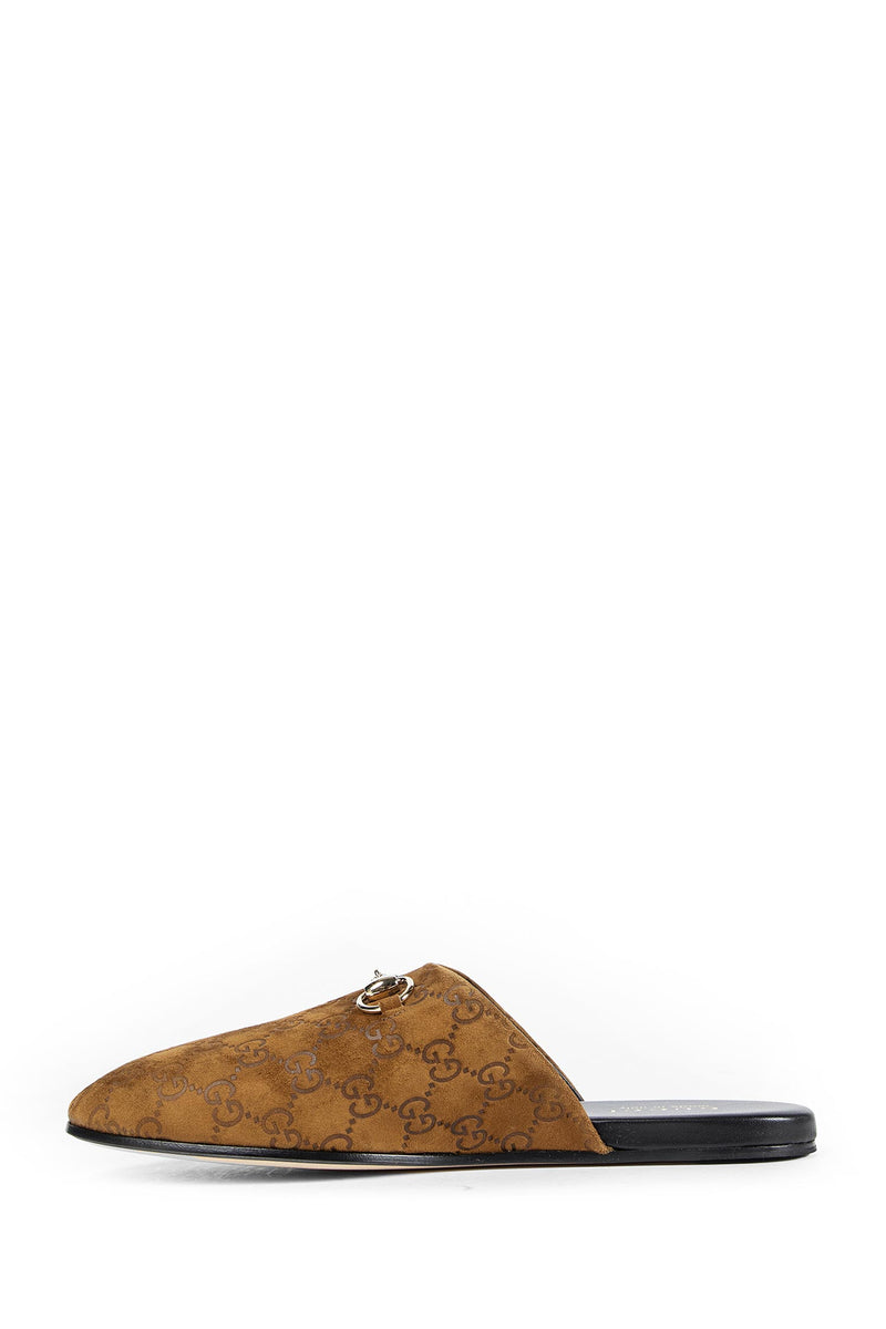 GG Suede Horsebit Slippers