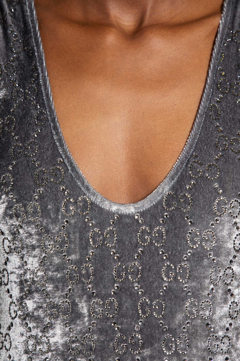 GG crystal embroidered jumpsuit