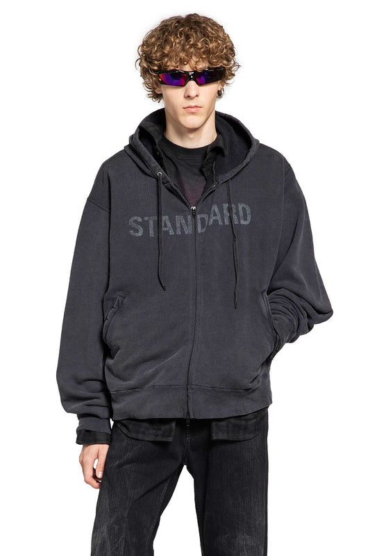 Oversized Cotton Fleece Zip Hoodie