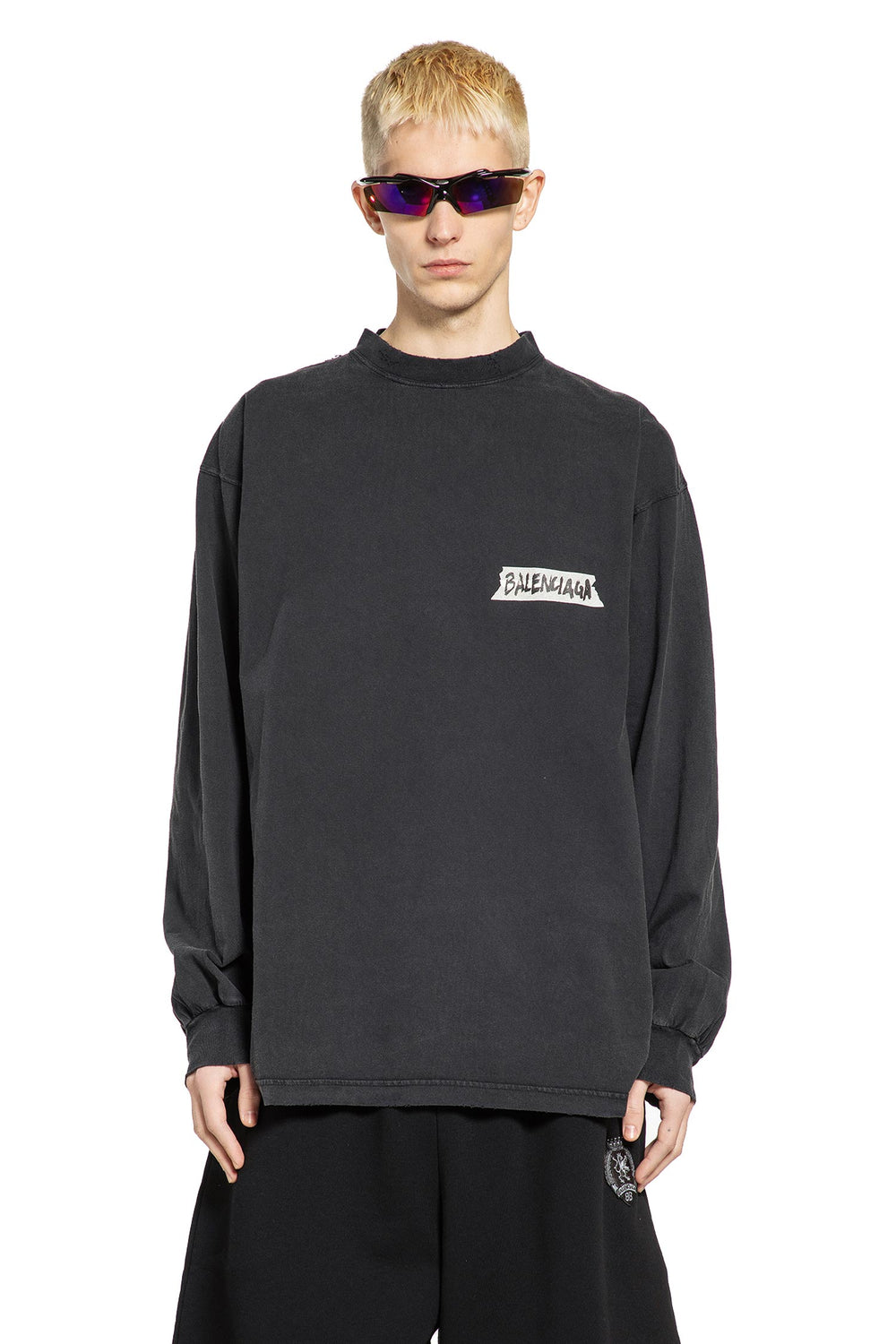 BALENCIAGA Masking Tape Long Sleeve T-Shirt man