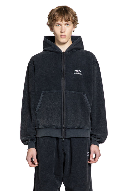 BALENCIAGA MAN BLACK SWEATSHIRTS