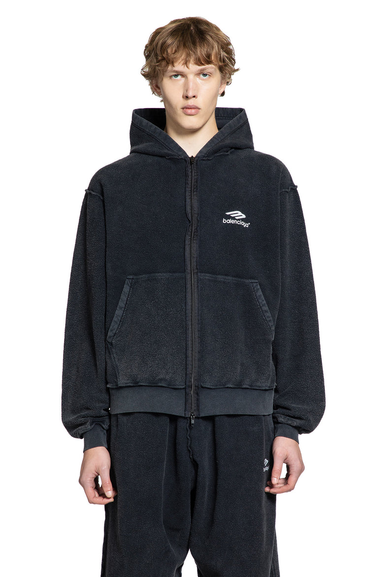 BALENCIAGA MAN BLACK SWEATSHIRTS