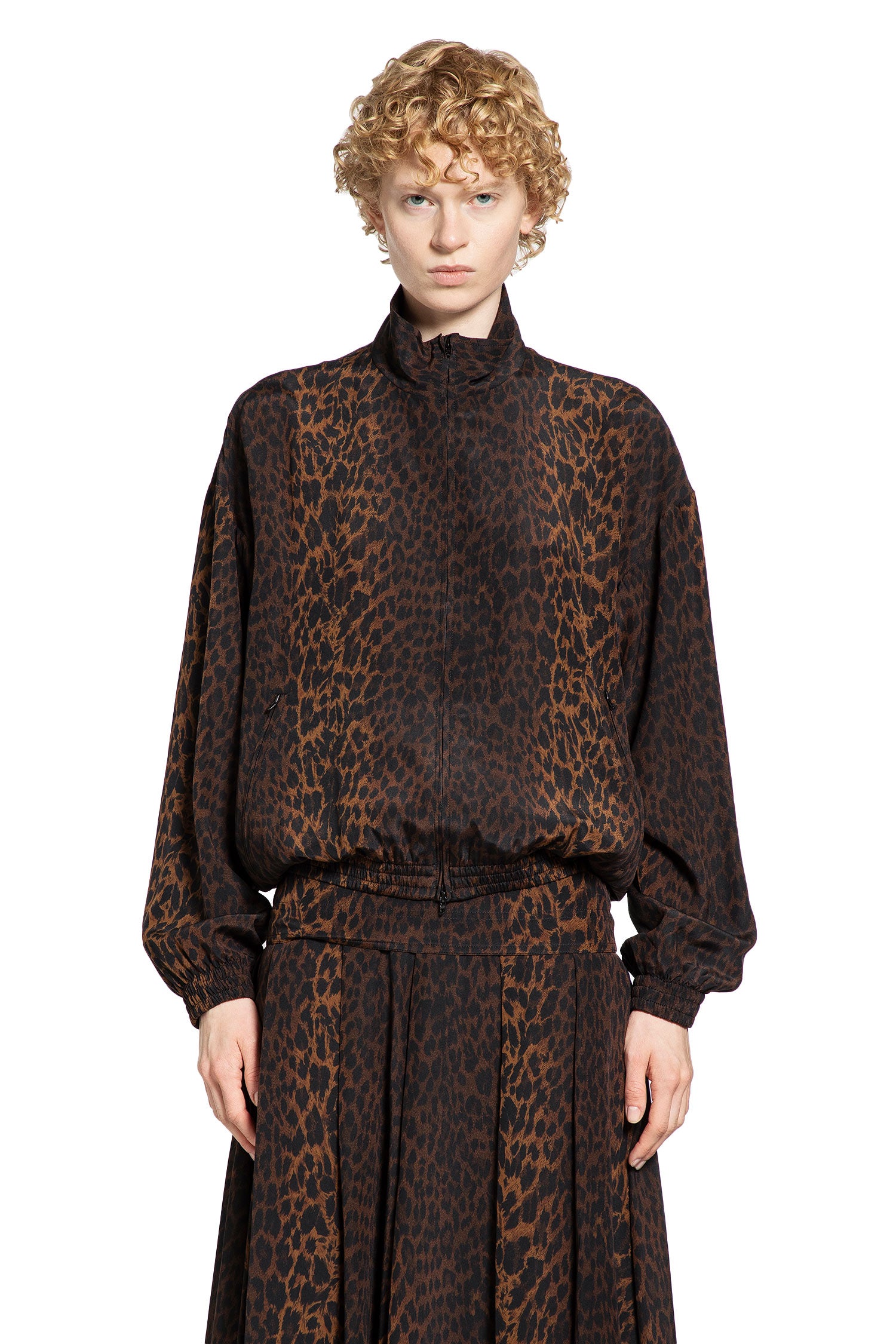 Leopard Print Track Jacket
