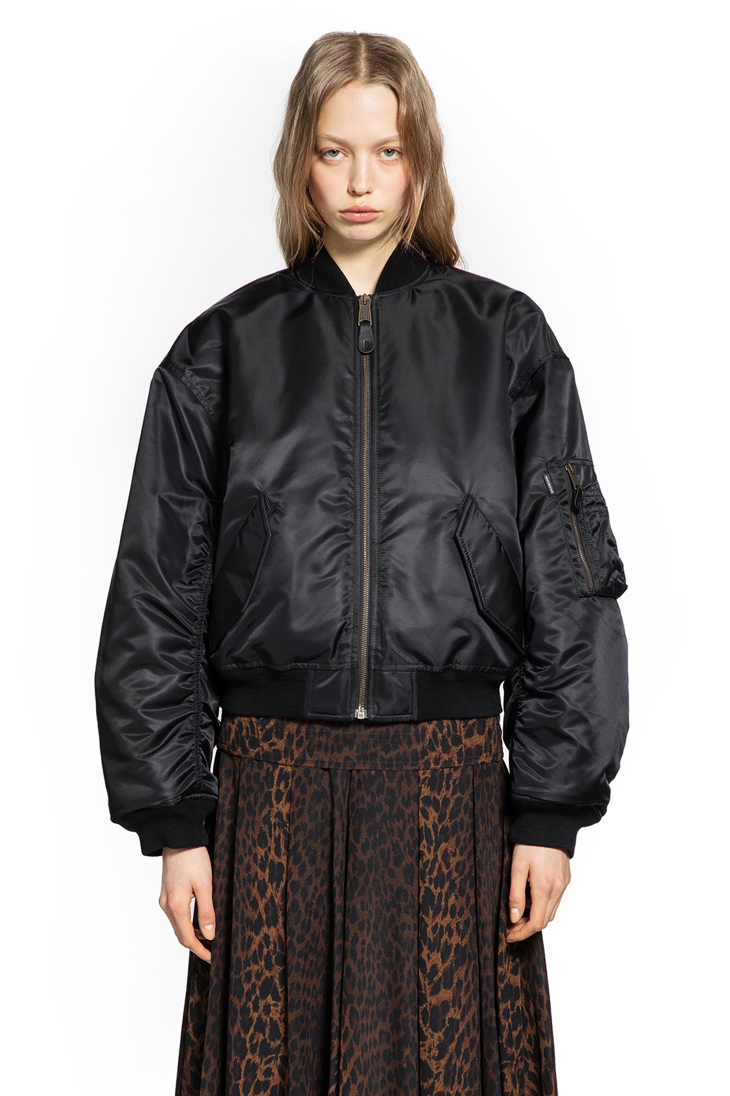 Standard Bomber in Satin Technical Fabric