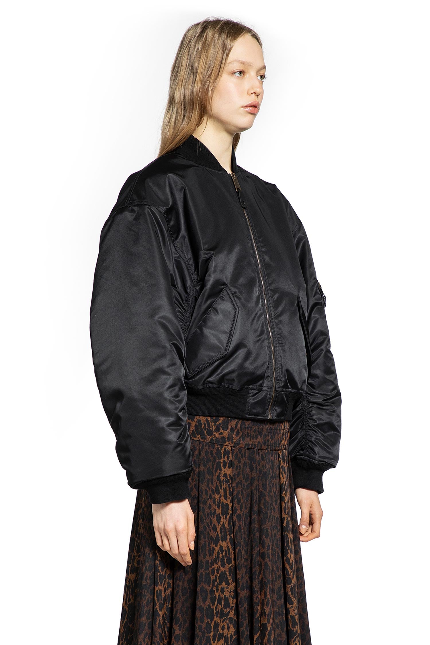 Standard Bomber in Satin Technical Fabric