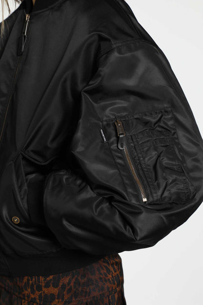 Standard Bomber in Satin Technical Fabric