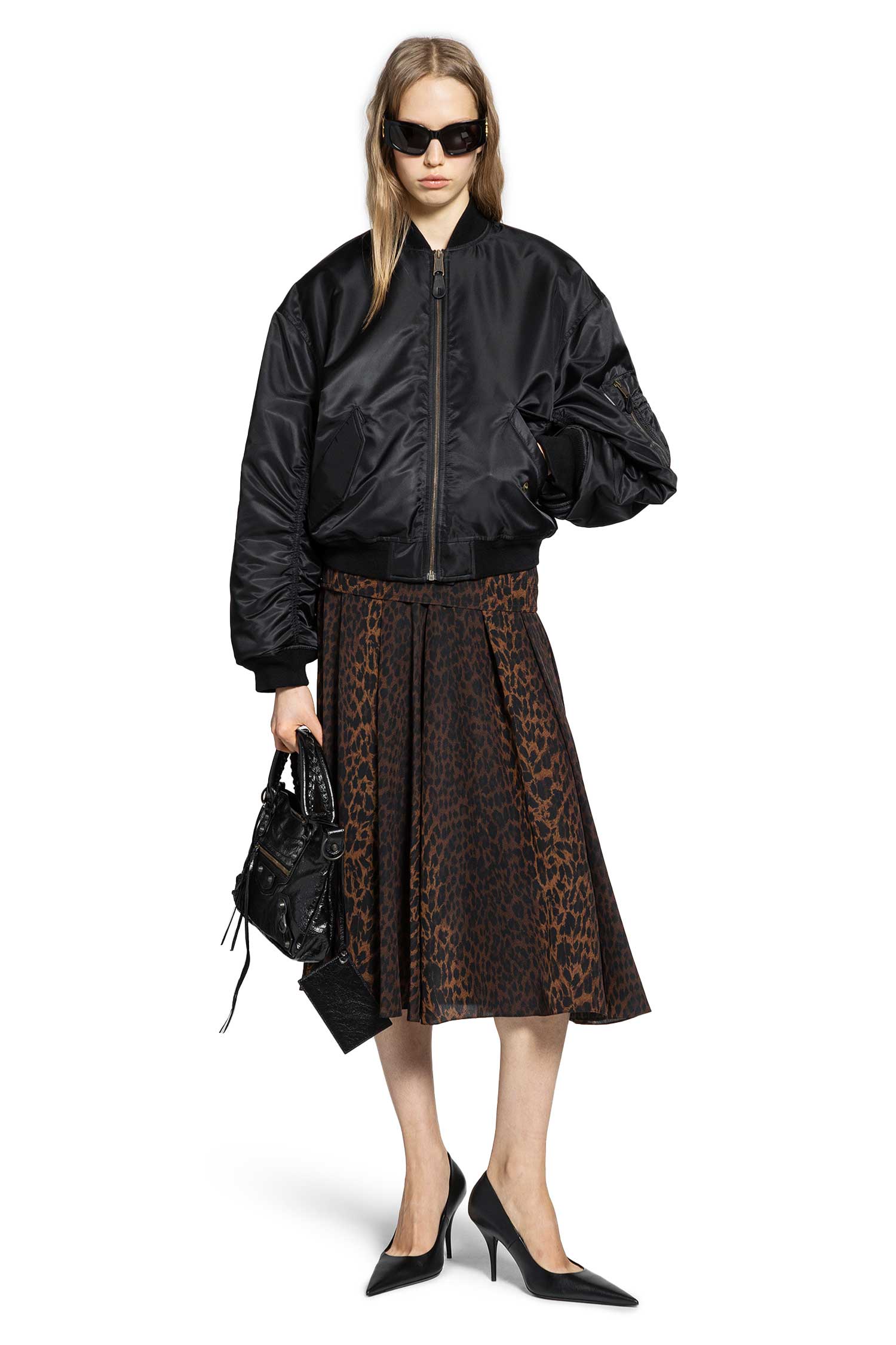 Standard Bomber in Satin Technical Fabric