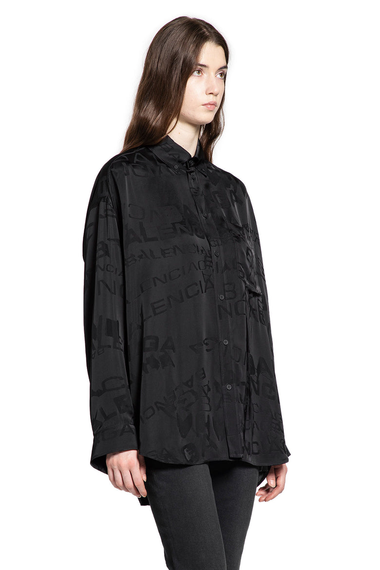 Logo Jacquard Satin Shirt