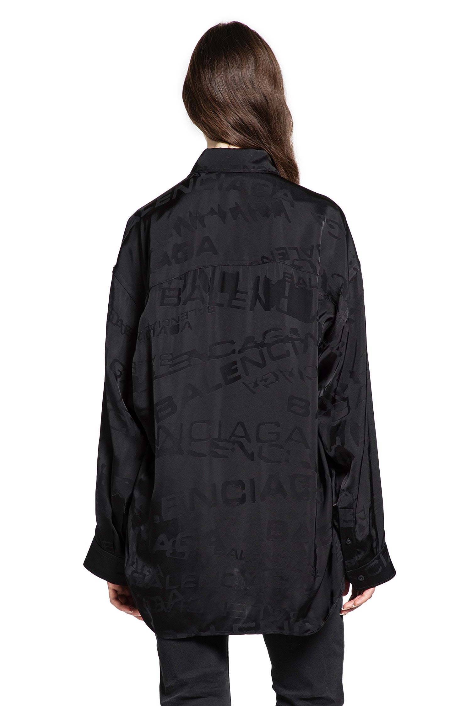 Logo Jacquard Satin Shirt