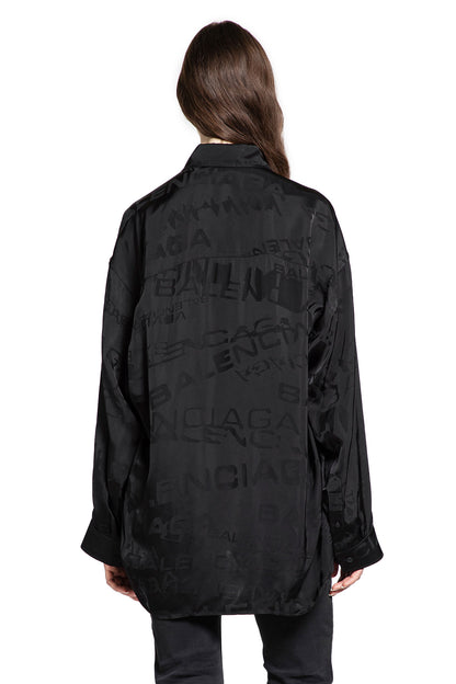 Logo Jacquard Satin Shirt