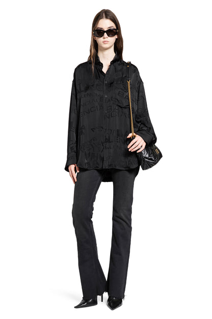 Logo Jacquard Satin Shirt