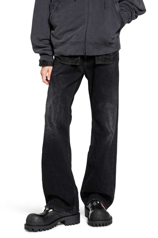 Cotton Baggy Jeans Worn Effect