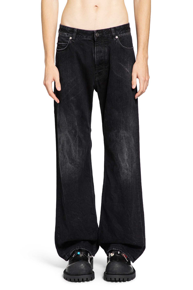 Cotton Baggy Jeans Worn Effect