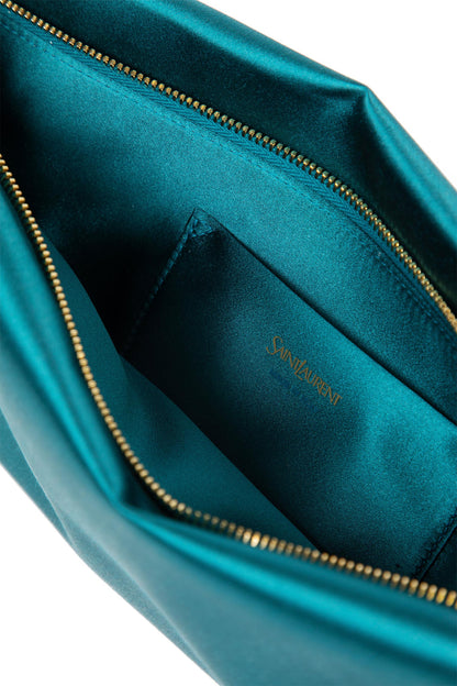 SAINT LAURENT WOMAN BLUE CLUTCHES & POUCHES