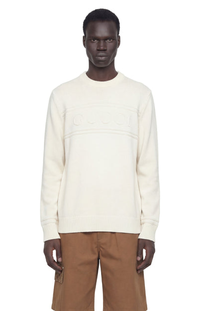 Knit Cotton Wool Jumper With Intarsia