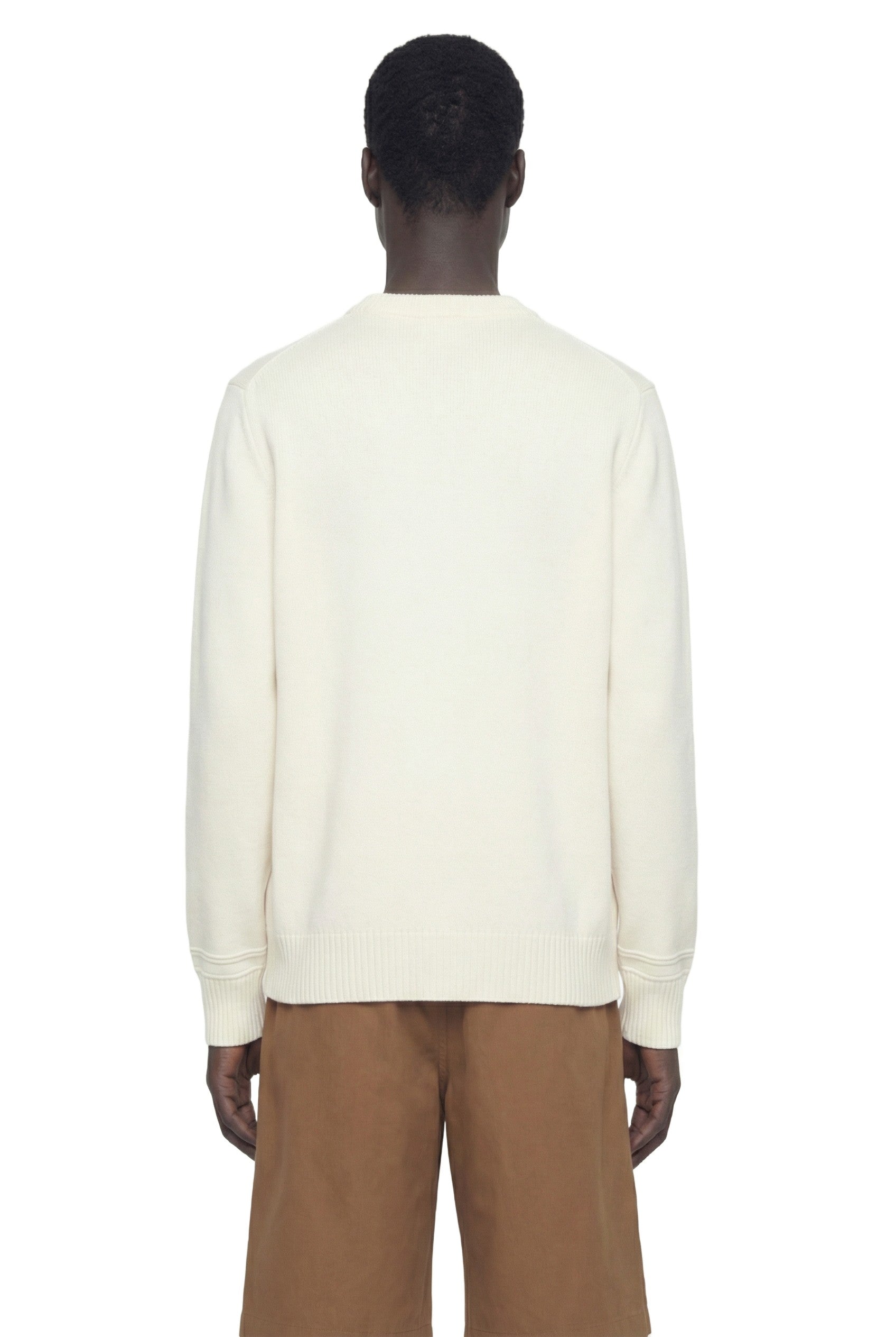 Knit Cotton Wool Jumper With Intarsia