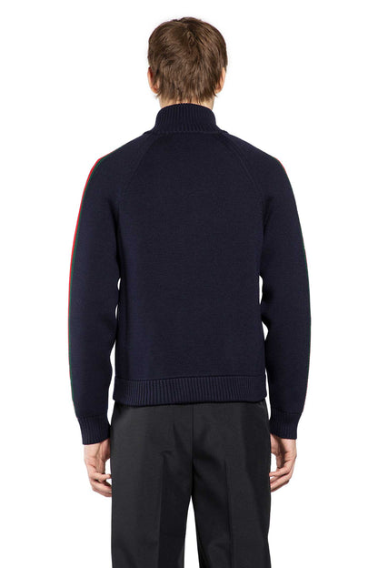 Web Wool Zip-Up Cardigan