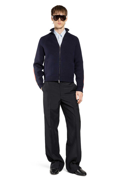 Web Wool Zip-Up Cardigan