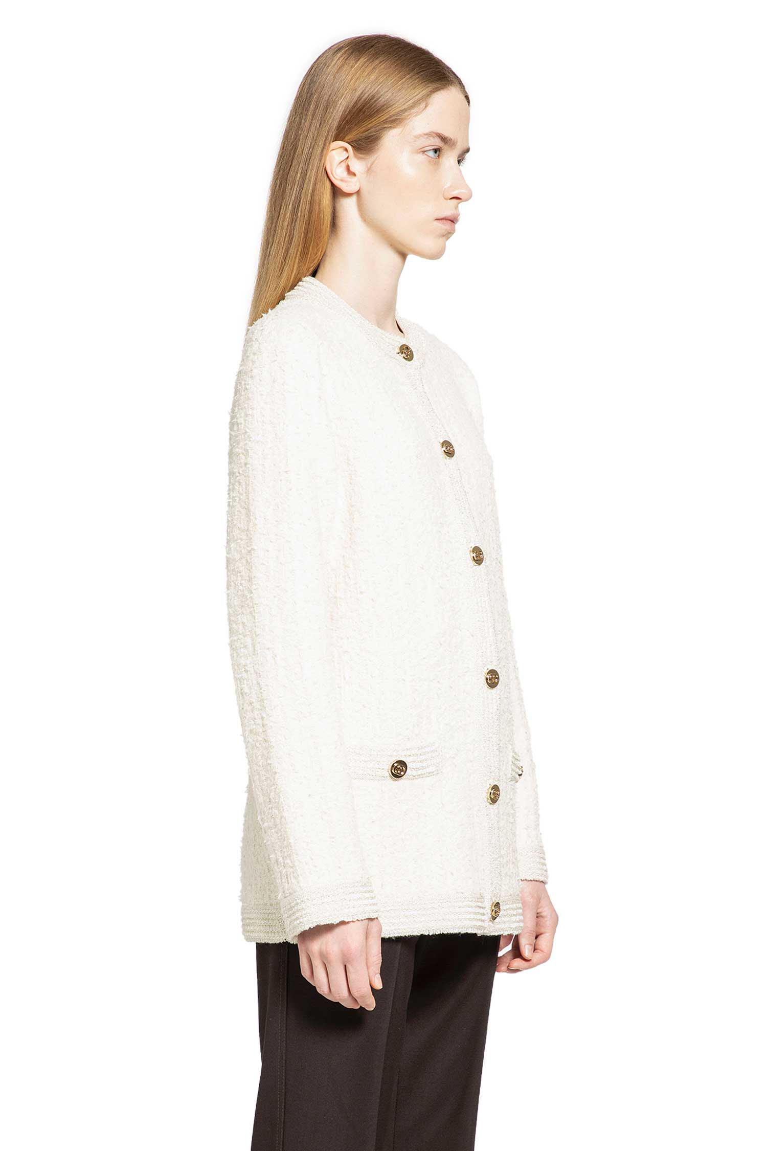 Bouclé Lurex Wool Cardigan