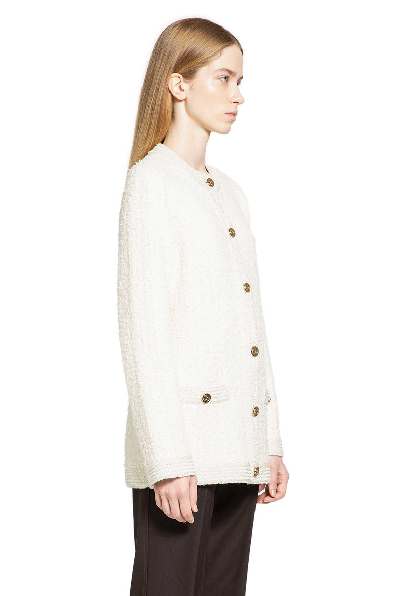 Bouclé Lurex Wool Cardigan