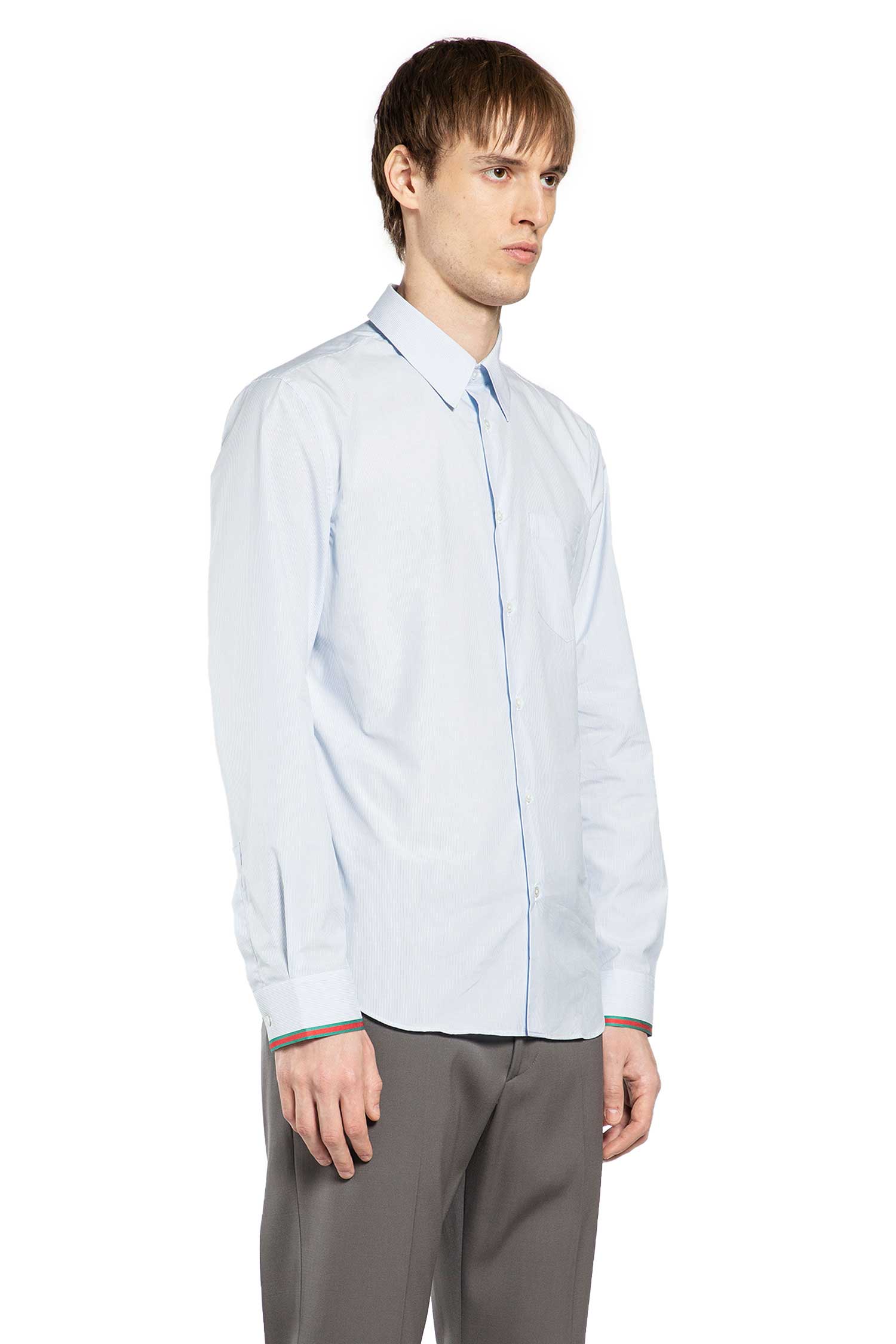 Striped Cotton Shirt with Web