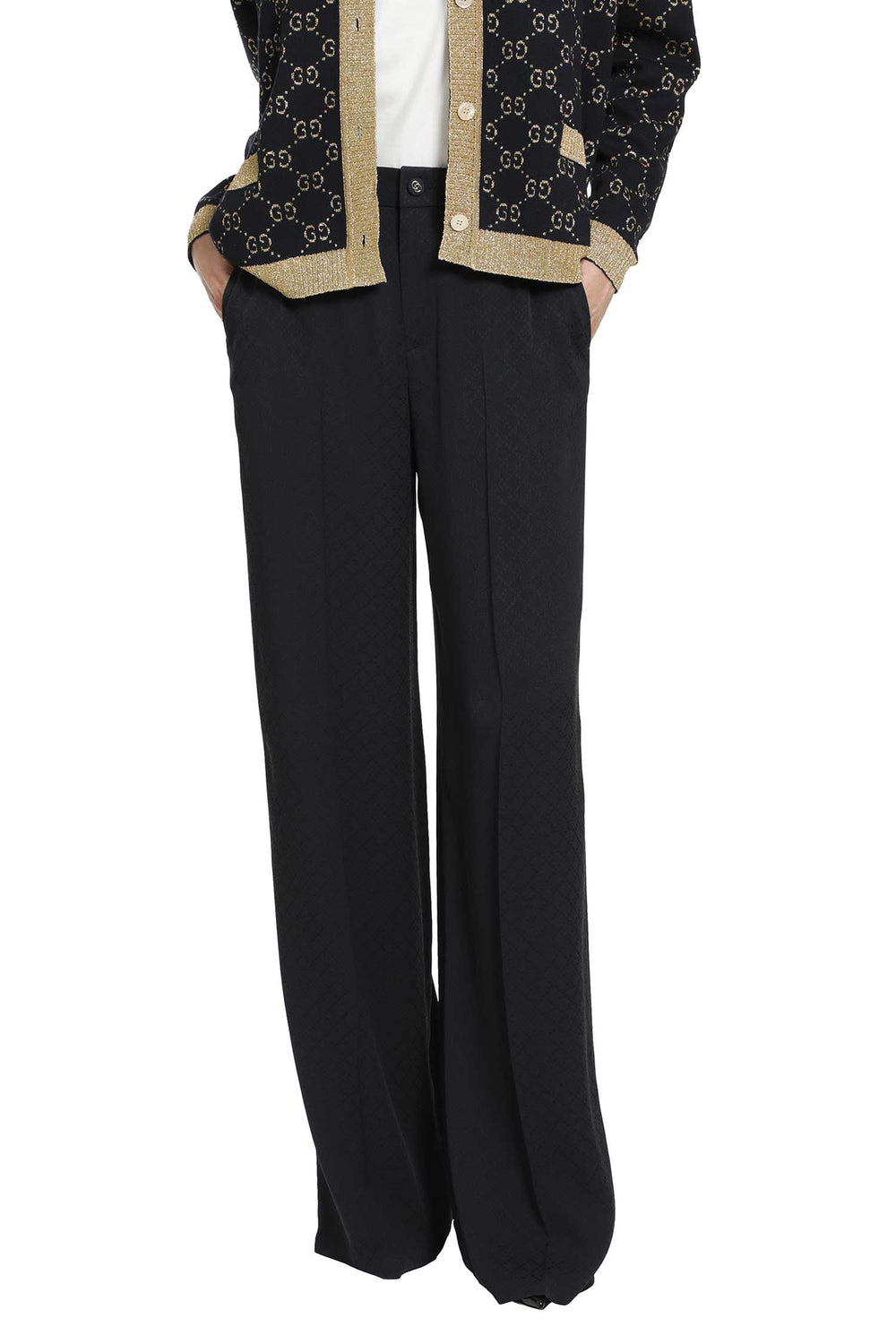 GUCCI Silk Jacquard Trousers woman
