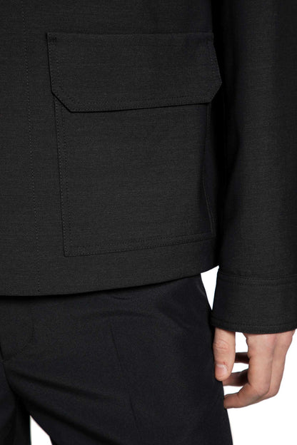 Wool Jacket with Selvedge Detail