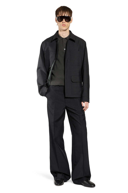 Wool Jacket with Selvedge Detail