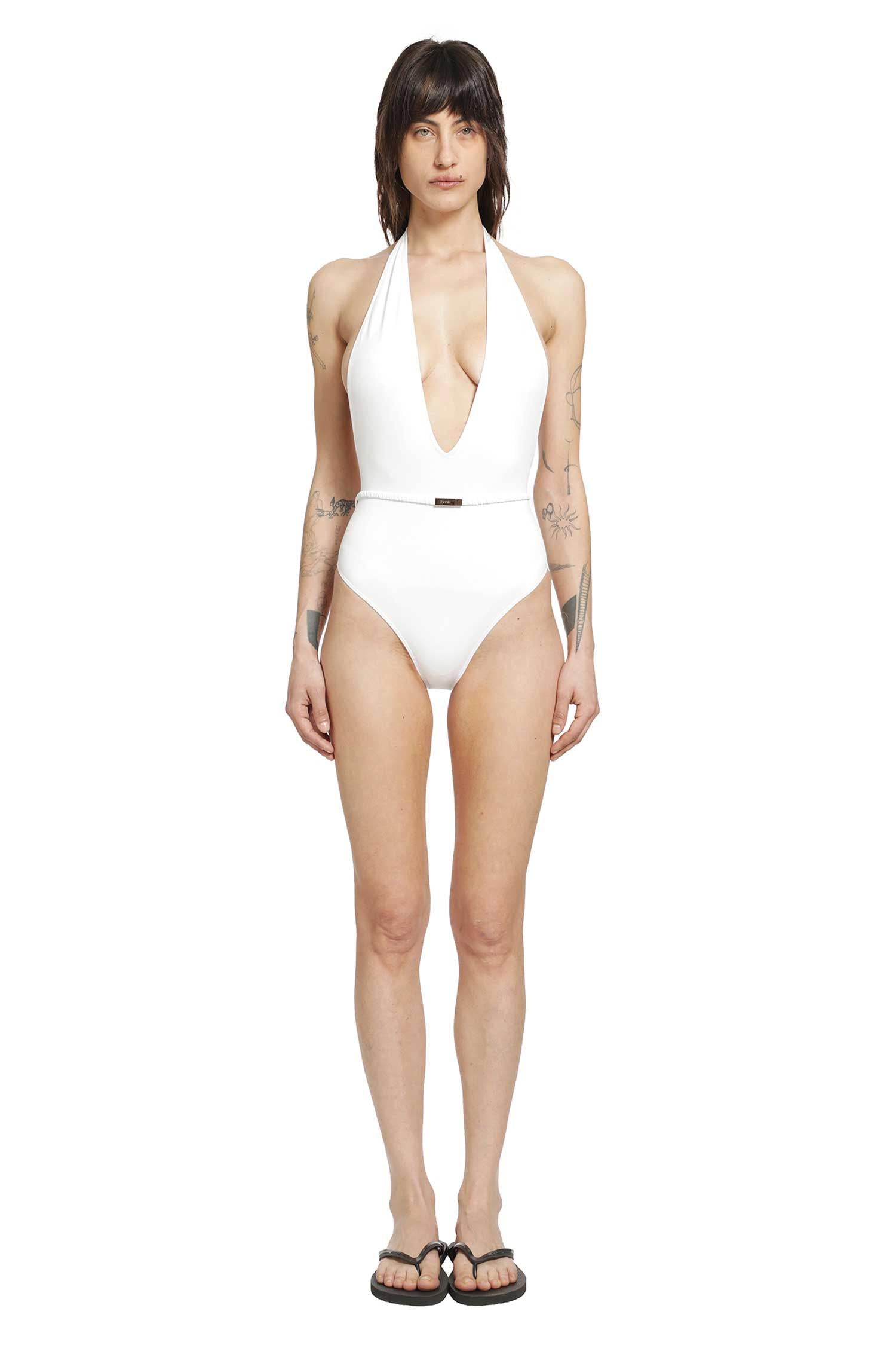 GUCCI Jersey Bodysuit with Metal Tag woman