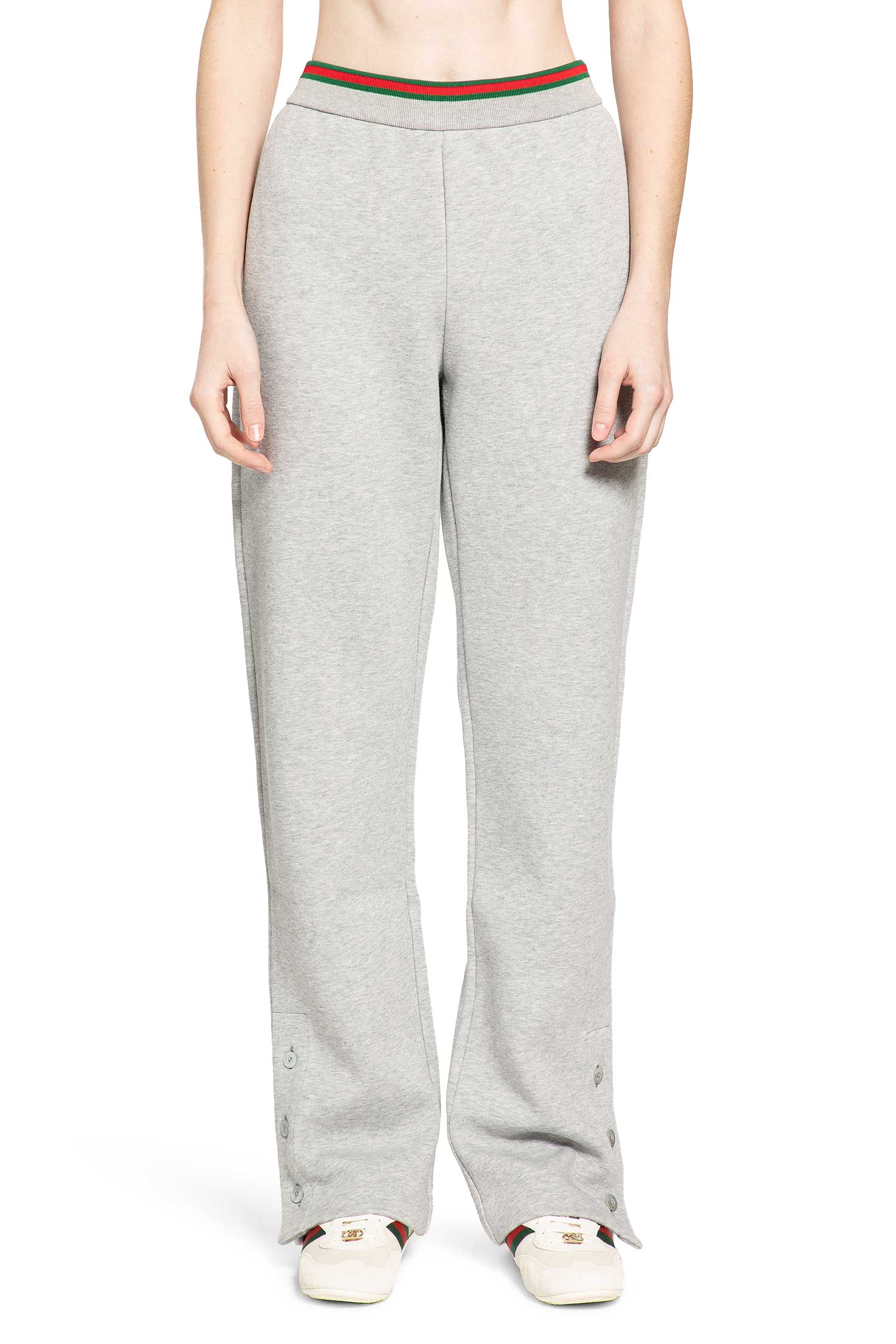 Cotton jersey leisure trousers with Web