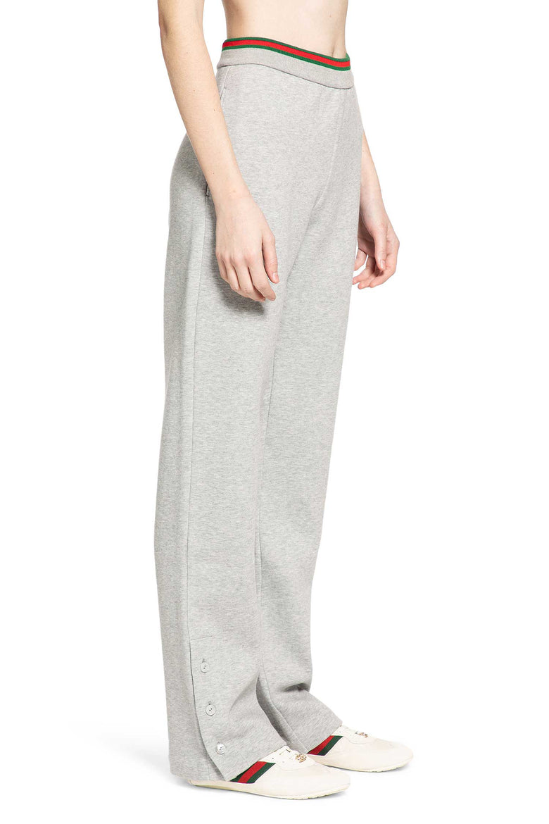 Cotton jersey leisure trousers with Web