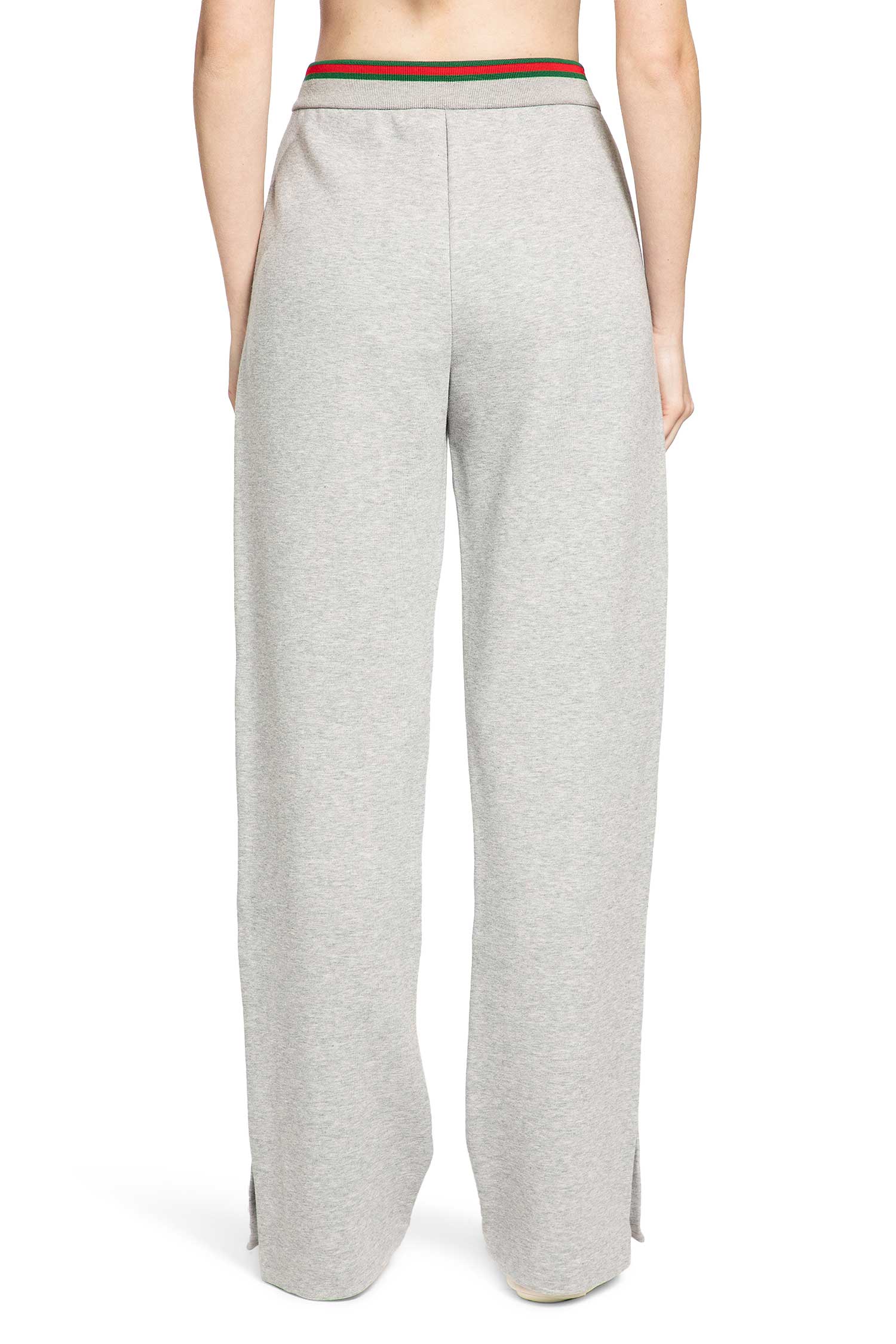 Cotton jersey leisure trousers with Web