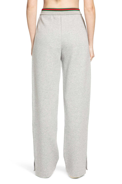 Cotton jersey leisure trousers with Web